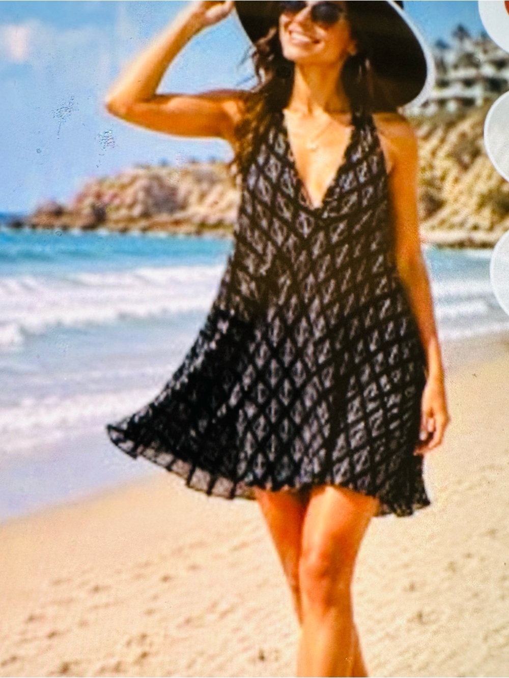 apt.9 Black & White Geometric Racerback Mini Dress